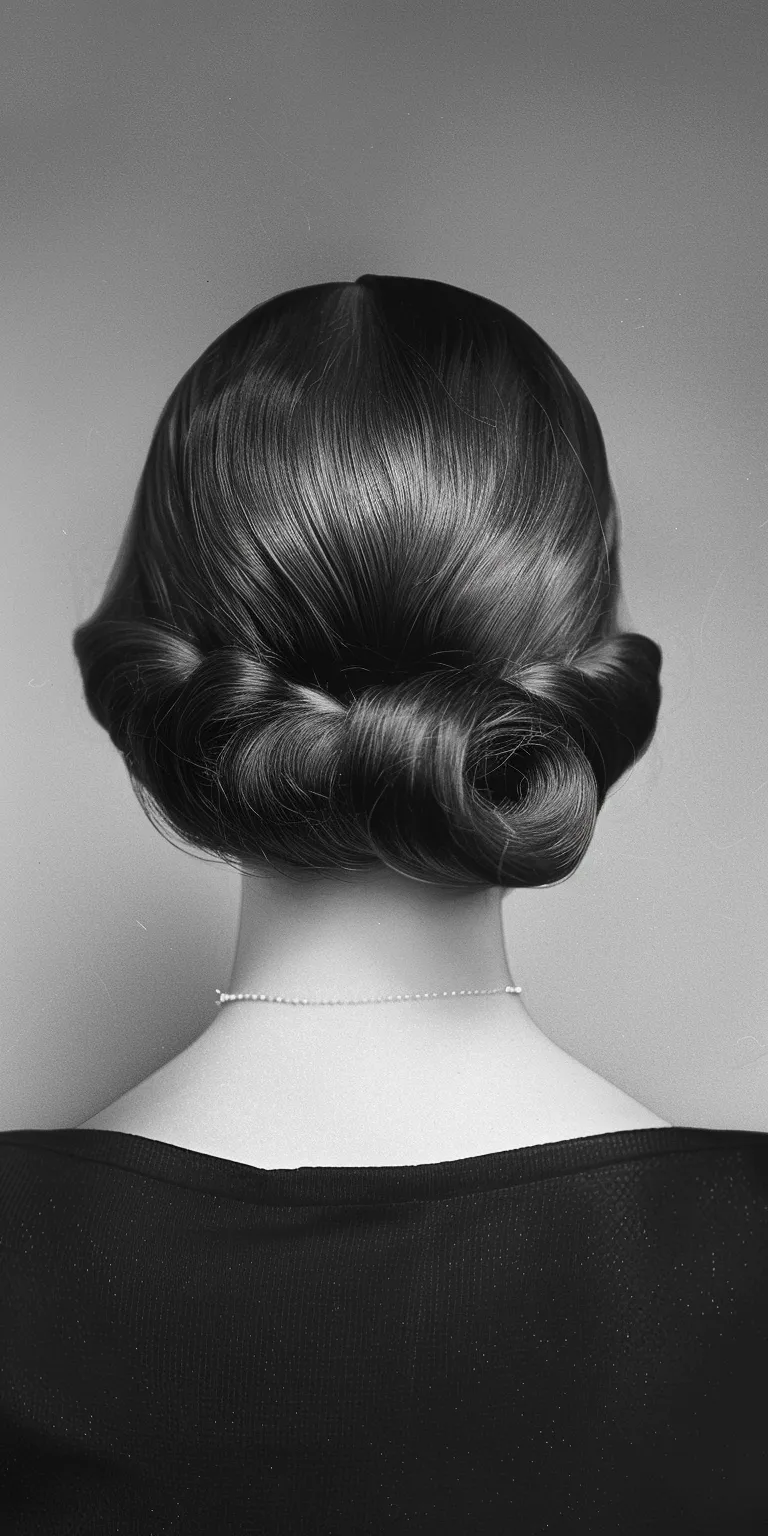 20s hairstyles Chignon, Finger wave, Updo, French twist, Milkmaid braid