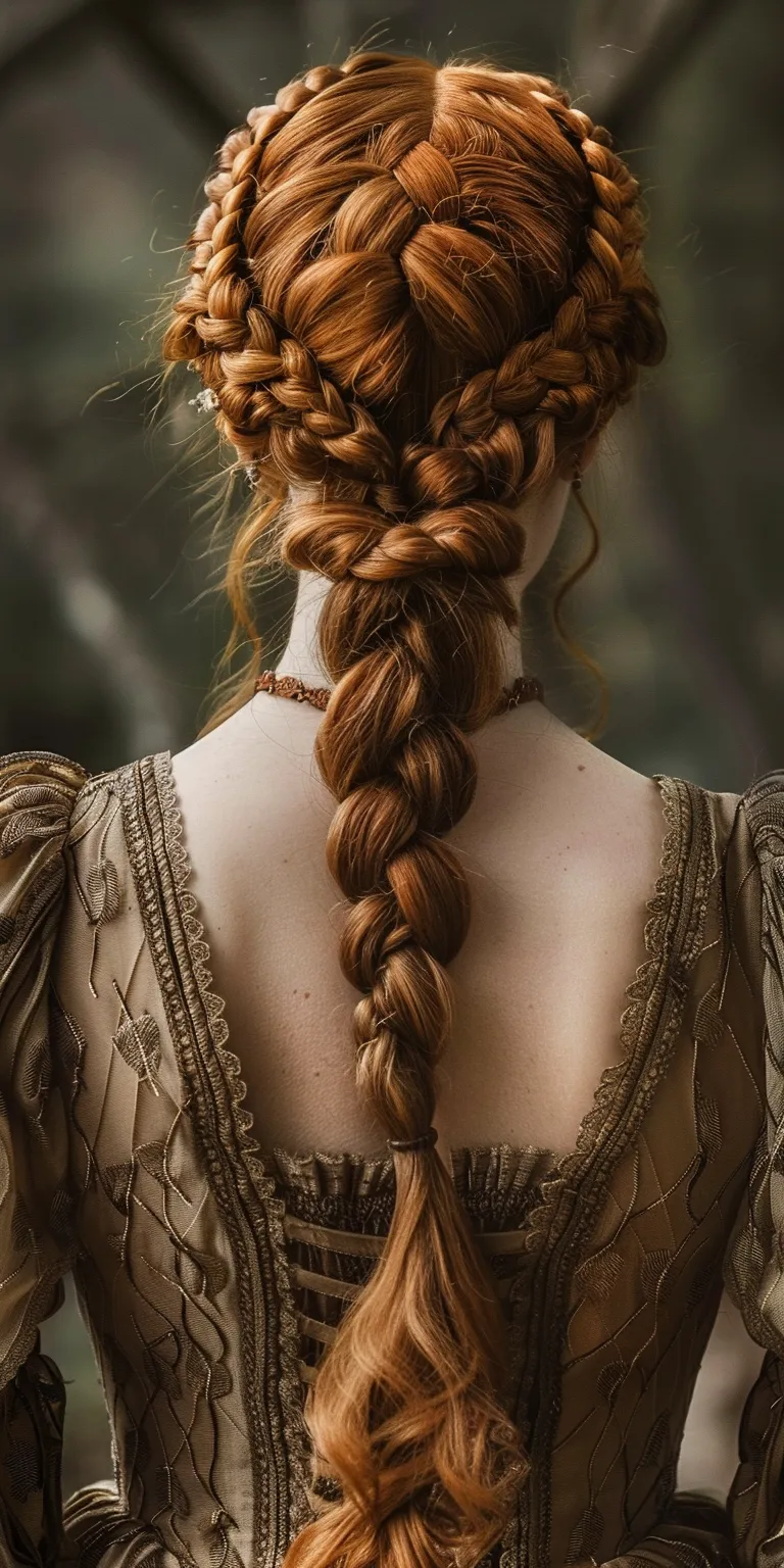 medieval hairstyles Braid, Boho braids, French braid, Milkmaid Historical Christian