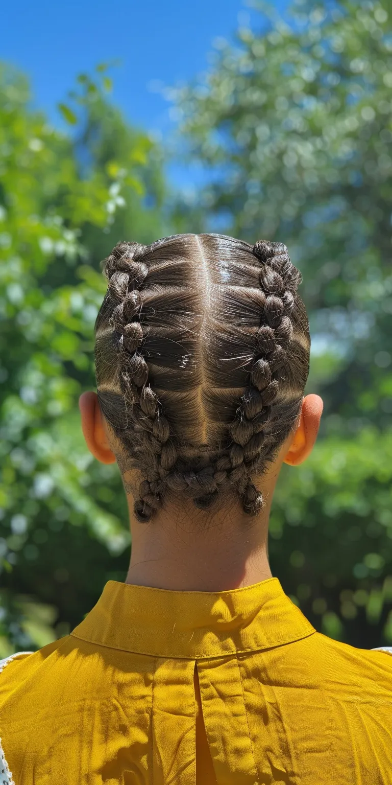 invisible braids Cornrows, French braid, Digital perm, Milkmaid twist