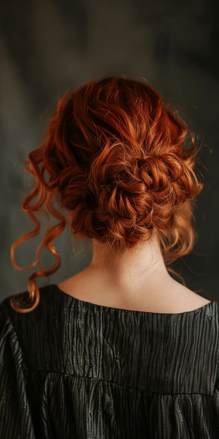 hoco hairstyles Updo, Chignon, Milkmaid braid, French twist, Historical Christian