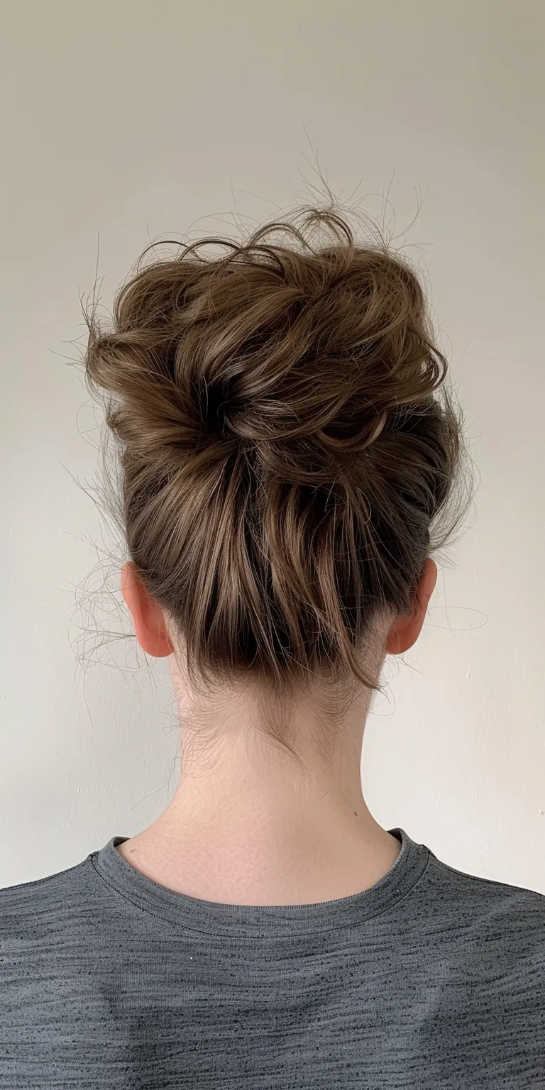 puff hairstyle Updo, Ballerina bun, Chignon, French twist, Milkmaid braid