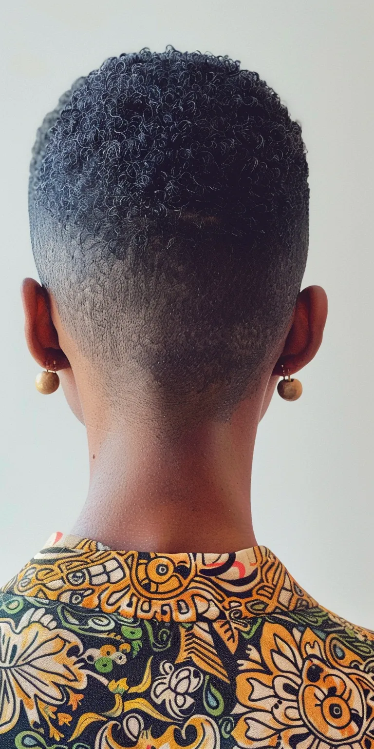 short natural haircuts for black females Asymmetric cut, Hi-top fade, Short brush back and sides, Tonsure