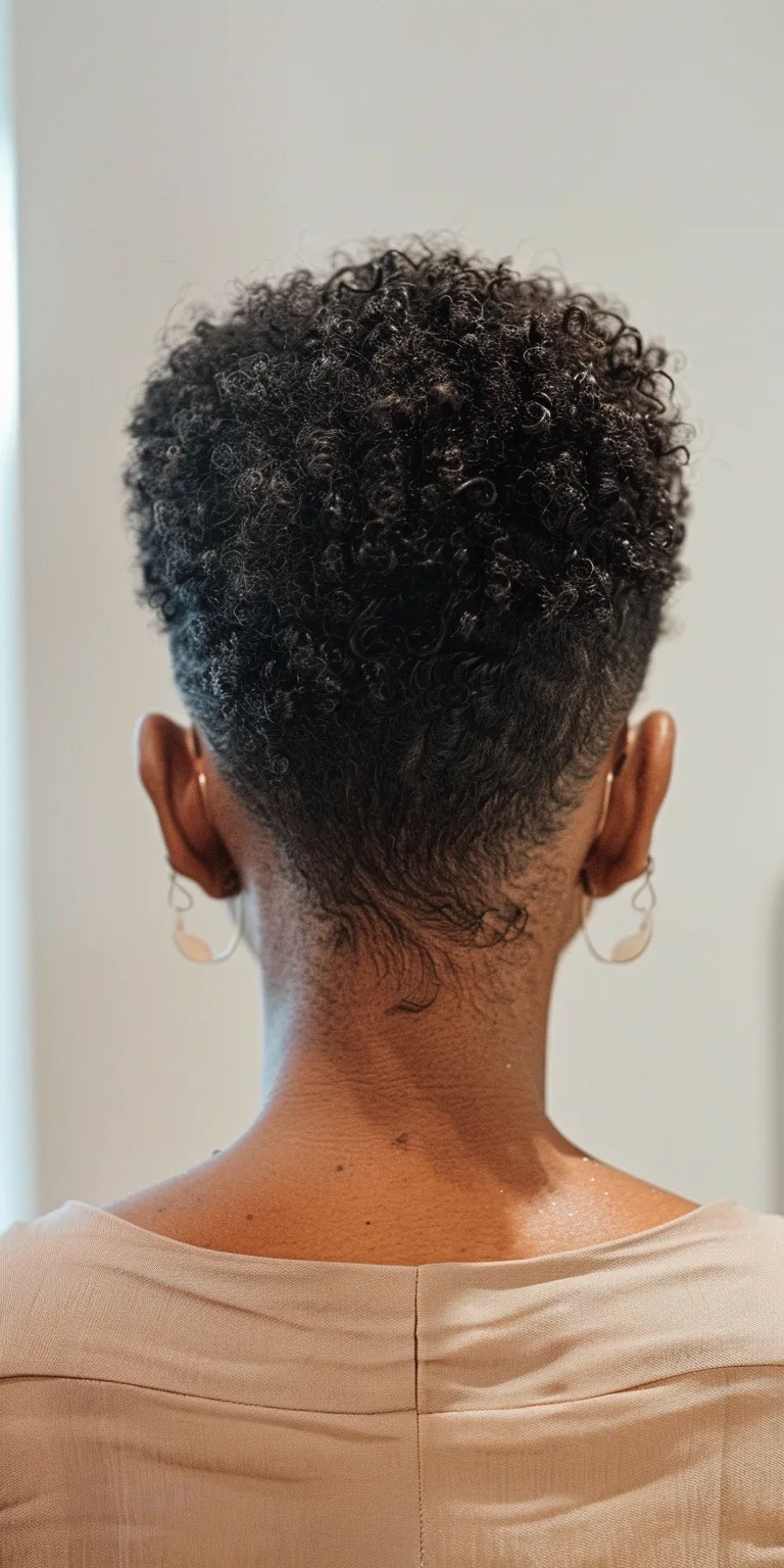 big chop hairstyles Short brush cut, Asymmetric Afro puffs, Pompadour, Digital perm