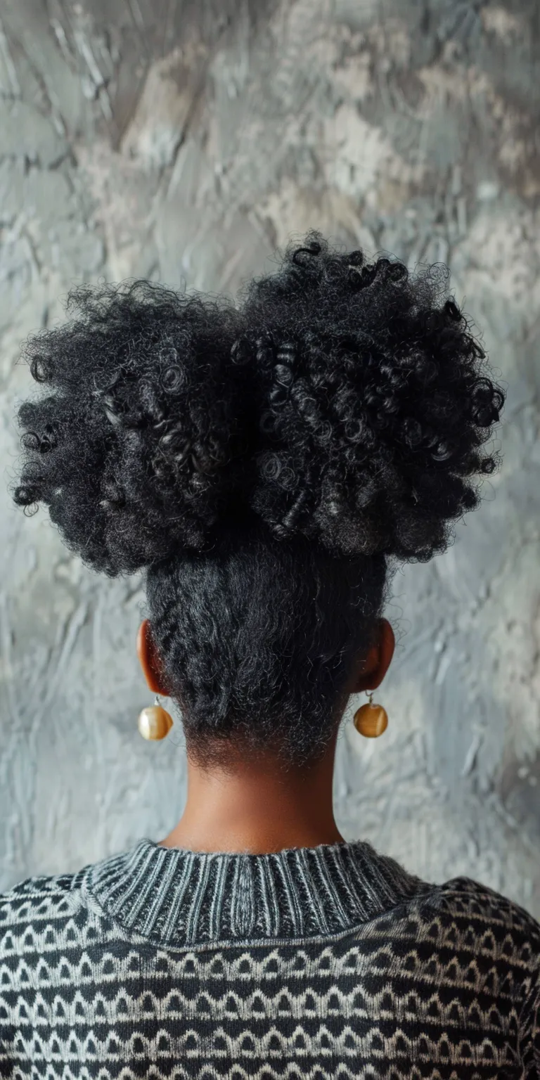 natural hair styles Afro puffs, Kinky hair, Digital perm, Crochet braids, Asymmetric cut