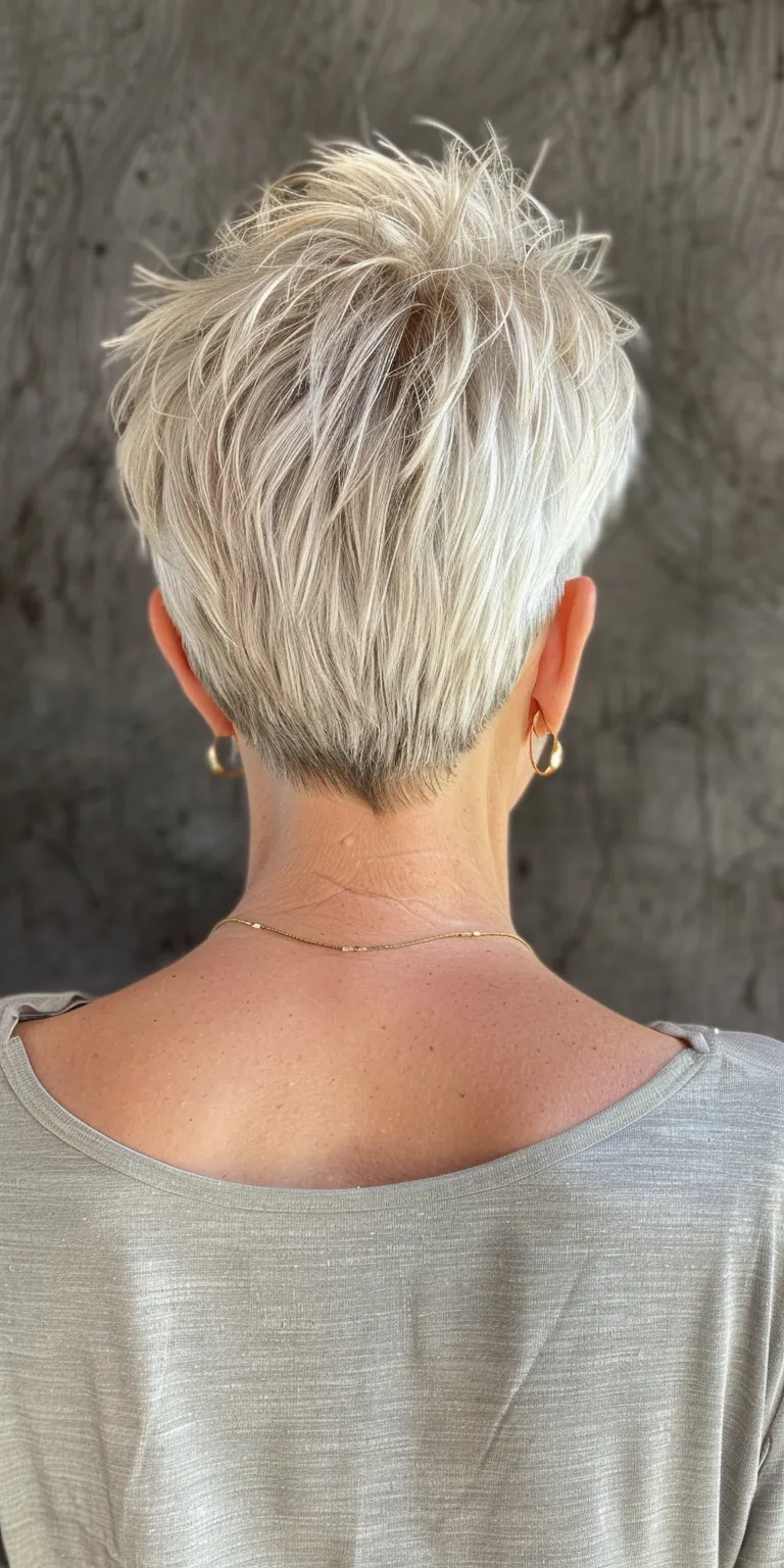 short hairstyles for thin hair Short brush cut, Asymmetric Pixie Tonsure, Butterfly haircut