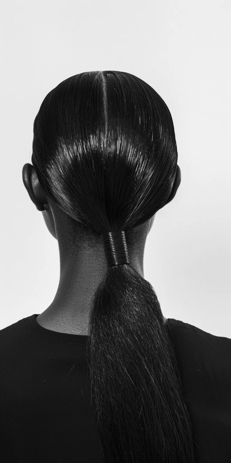 slick back ponytail Chignon, French twist, Asymmetric cut, Finger wave, Tonsure