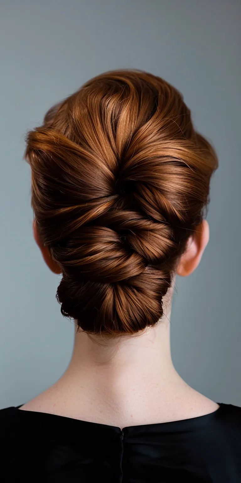 blowout hairstyle Updo, French twist, Chignon, Ballerina bun, Milkmaid braid