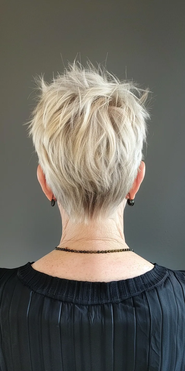 short hairstyles for women over 50 Asymmetric cut, Short brush Professional Pixie Digital perm