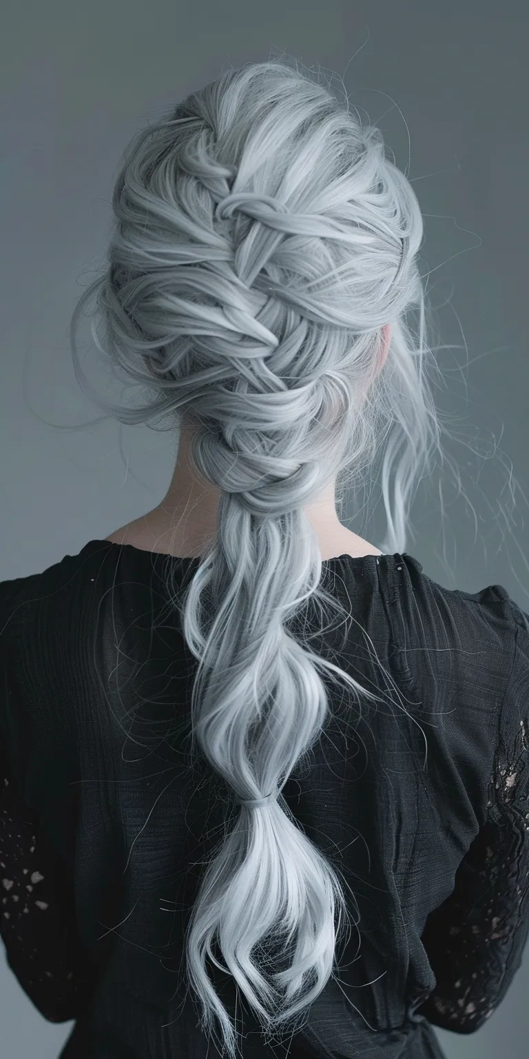 unique hairstyles Waterfall braids, Braid, Updo, French braid, Feathered hair