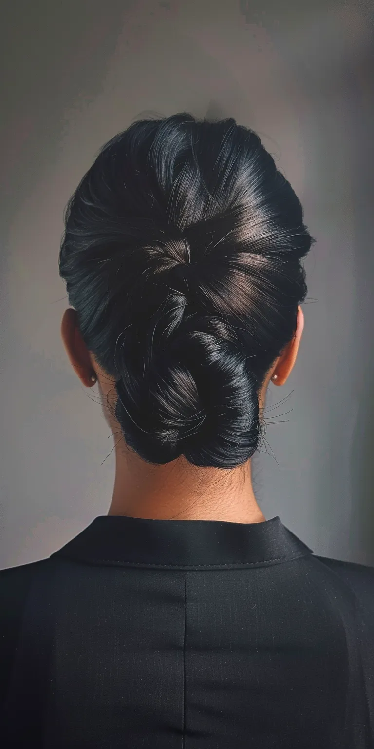 90 hairstyles Updo, Chignon, French twist, Ballerina bun, Japanese women's