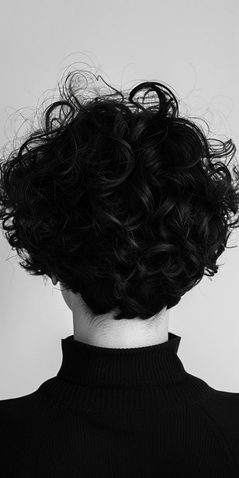 androgynous hairstyles Digital perm, Asymmetric cut, Ringlets, Curly hair, Layered hair