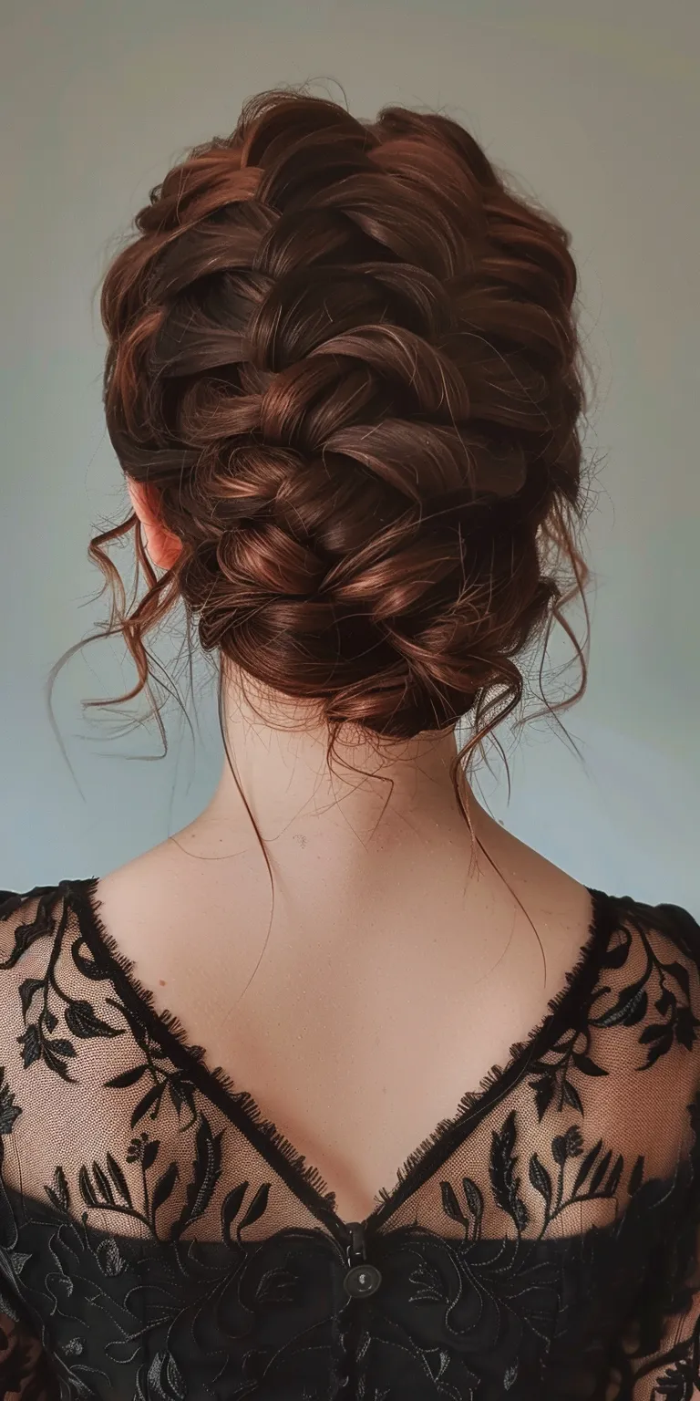 braided updo hairstyles French braid, Waterfall braids, Updo, Braid, twist