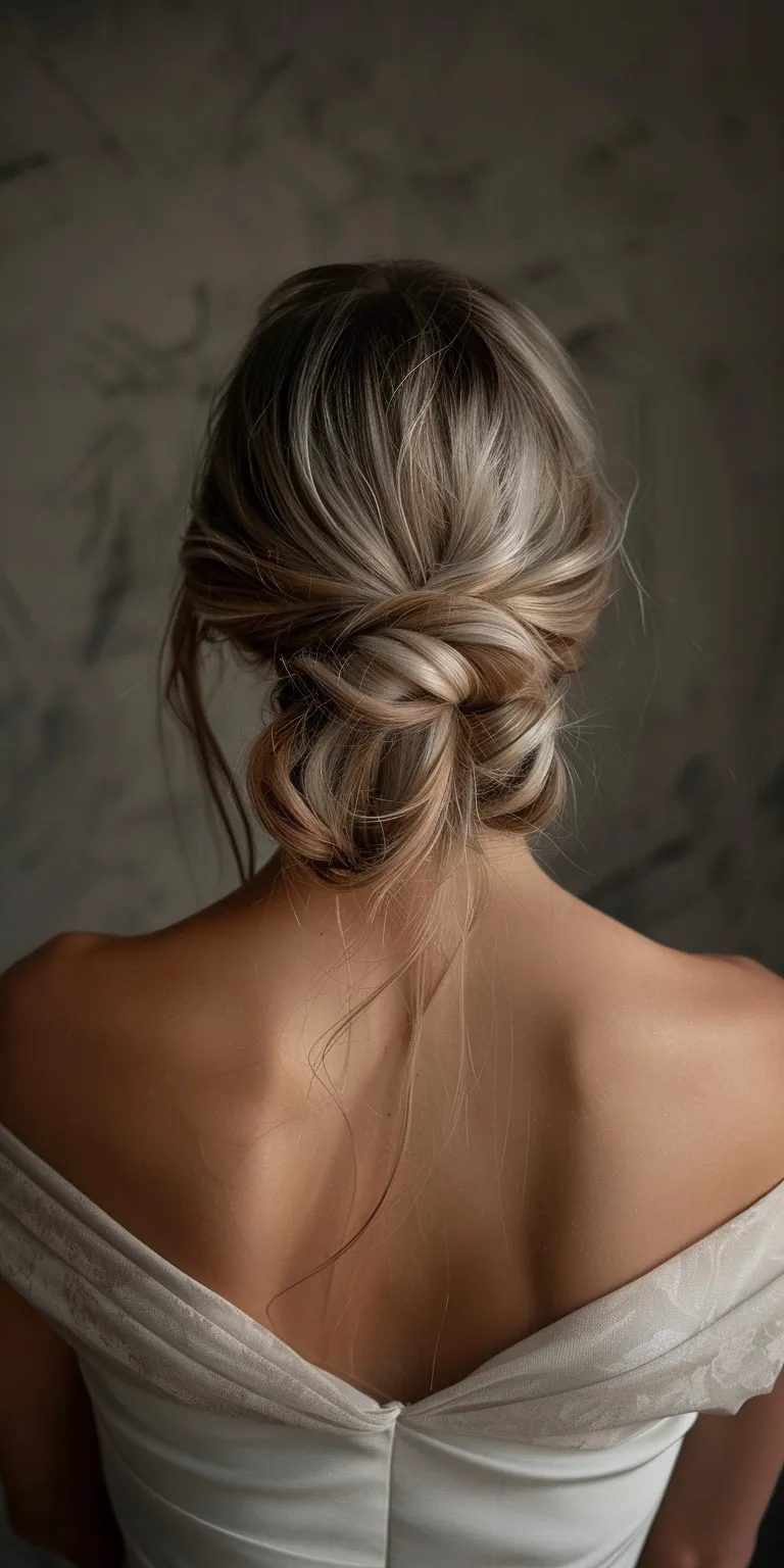 bridesmaid hairstyles Waterfall braids, French braid, Chignon, Updo, Braid