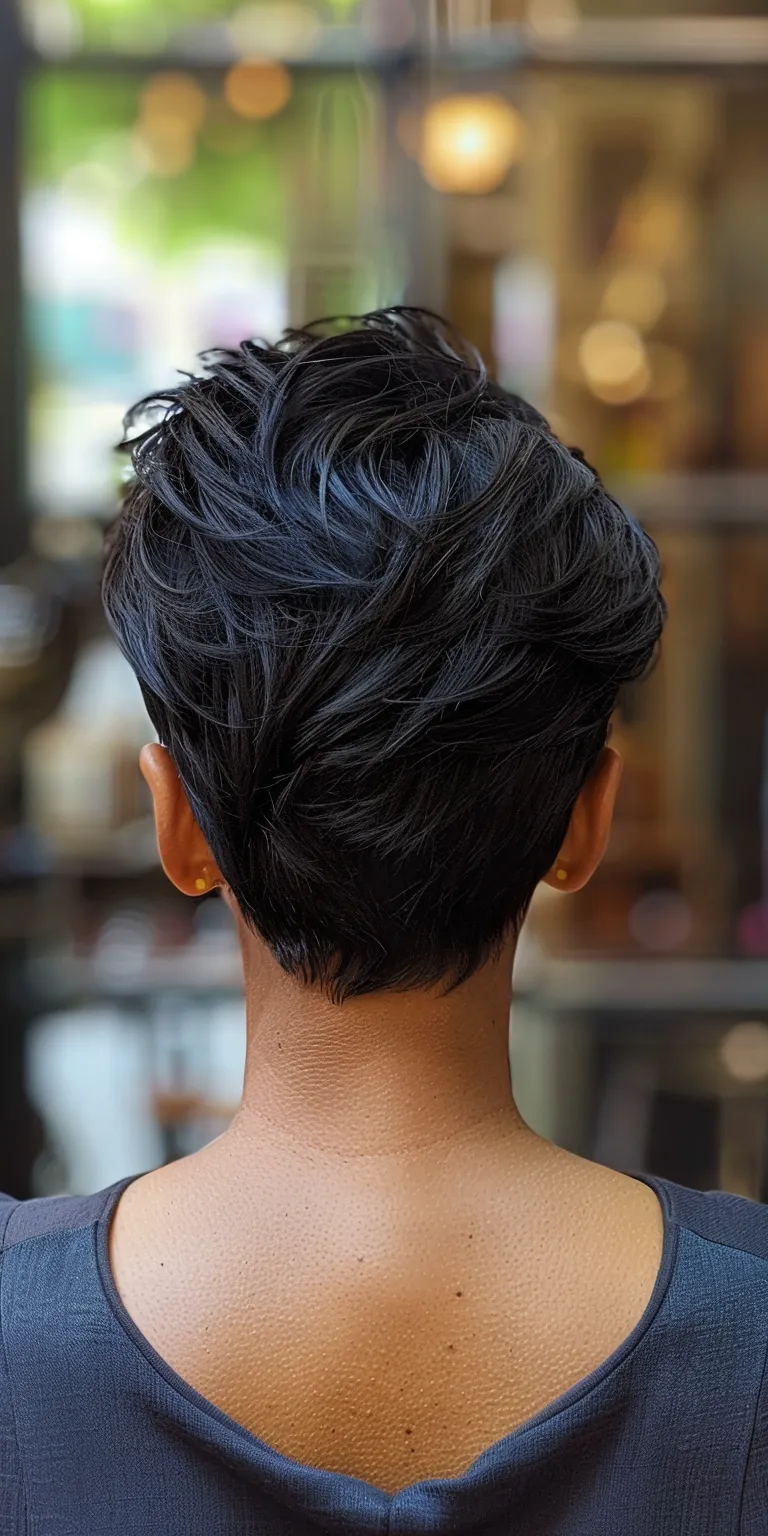 short black hairstyles Asymmetric cut, Pompadour, French twist, Short brush Updo