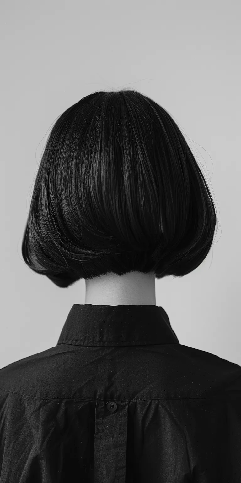 short bob haircuts with bangs Asymmetric cut, Bob Chignon, Tonsure, Finger wave