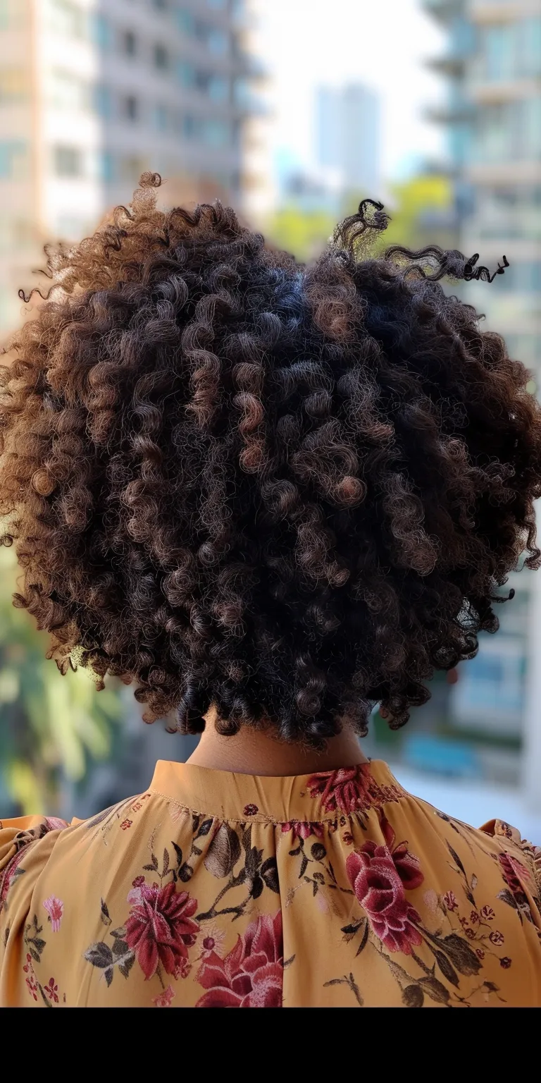 natural curly hairstyles Afro puffs, Digital perm, Kinky hair, Layered Crochet braids