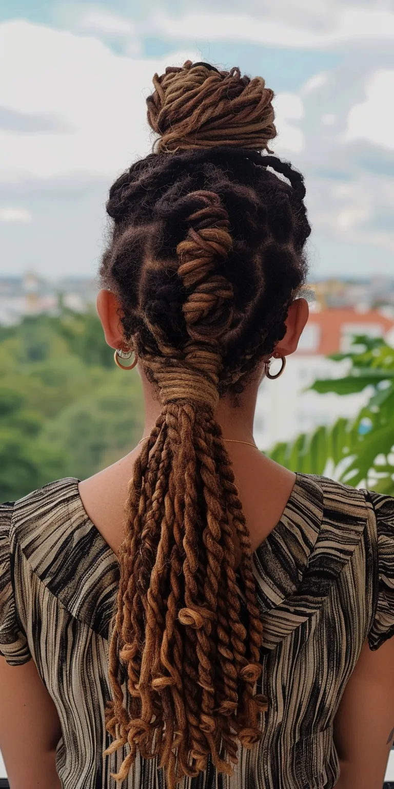 dreadlocks hairstyles French twist, Hair twists, Updo, Dreadlocks, Braid