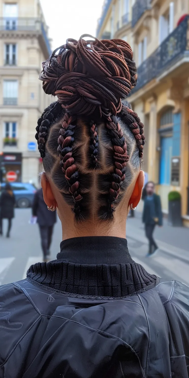 neymar hairstyle French twist, Hair twists, Cornrows, Waterfall braids, Chignon