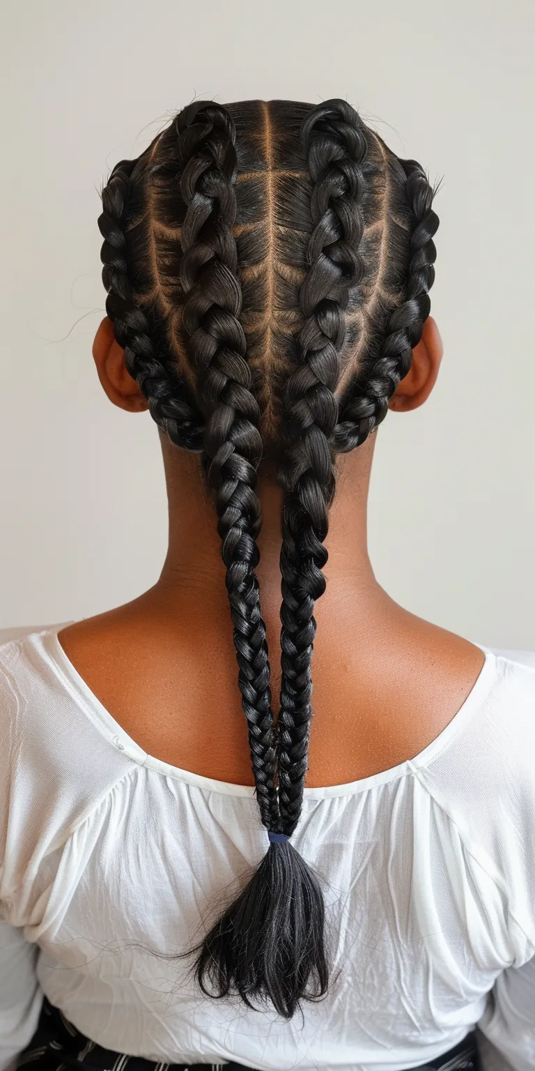 2 braid hairstyles Hair twists, Waterfall braids, Cornrows, Crochet French