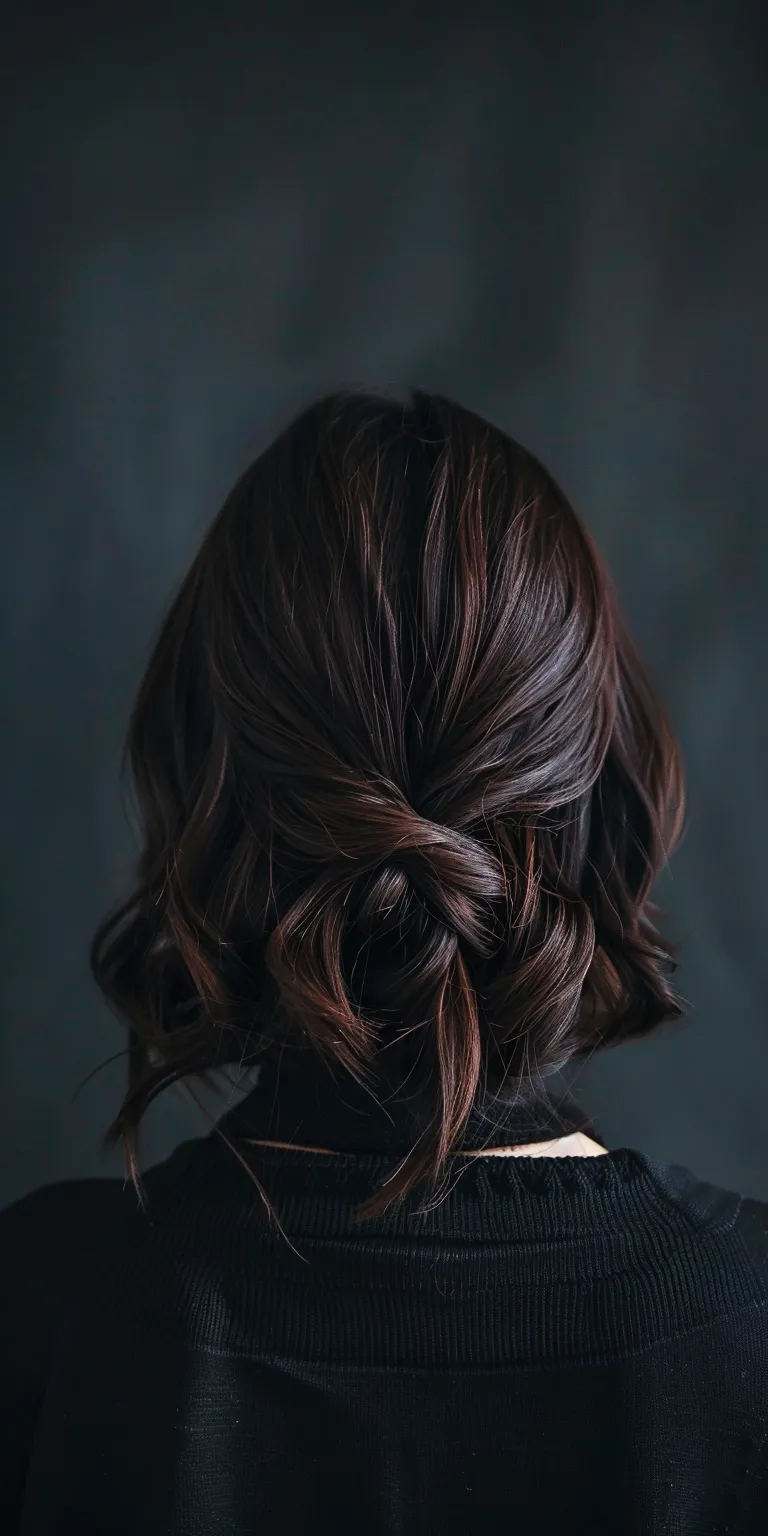 hairstyles for medium hair Updo, Chignon, Milkmaid braid, Layered hair, French twist