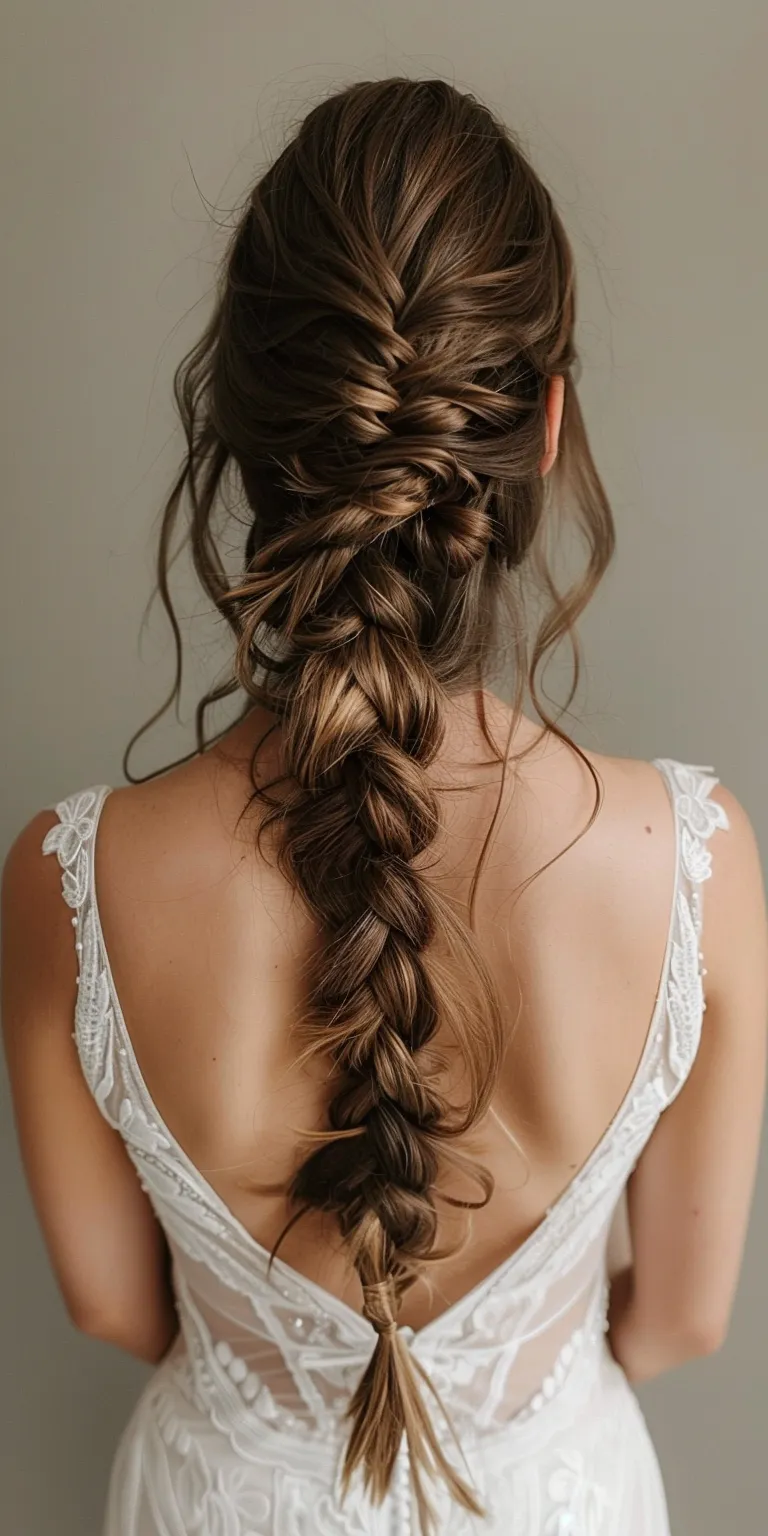 long hair wedding styles Waterfall braids, French braid, Boho Braid, Milkmaid braid