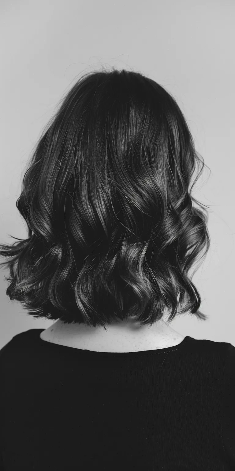 hairstyles for thick hair Asymmetric cut, Digital perm, Bob Layered hair, Ringlets