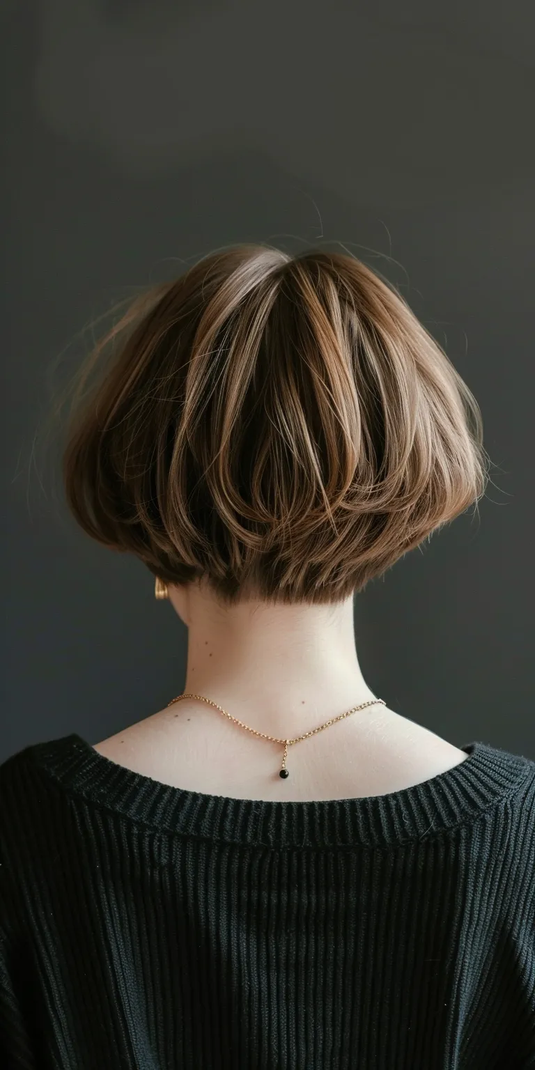 short hairstyles for round faces Asymmetric cut, Chignon, Butterfly haircut, Pixie Bob cut