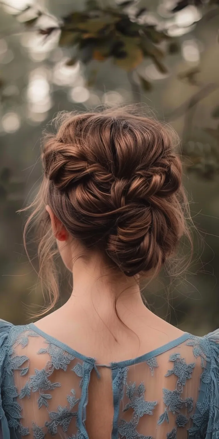 hair up hairstyles Updo, Milkmaid braid, Chignon, Ballerina bun, French twist