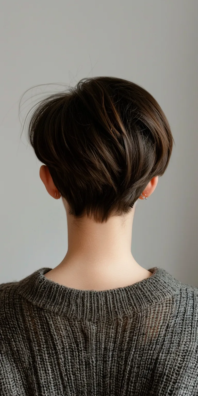 simple hairstyle man Asymmetric cut, Chignon, Japanese women's hairstyles, Updo, French twist