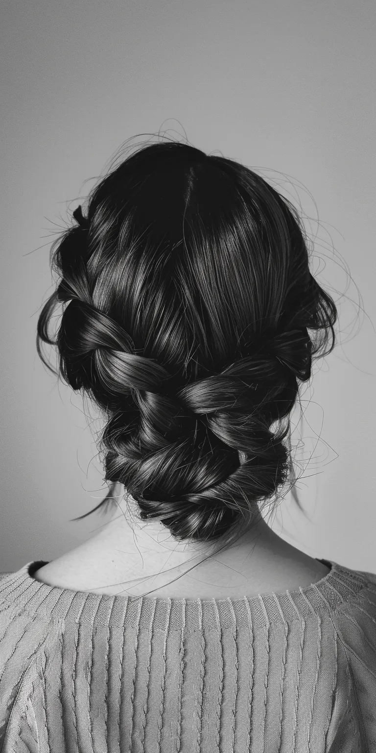 different hair styles Chignon, Milkmaid braid, Updo, French Waterfall braids