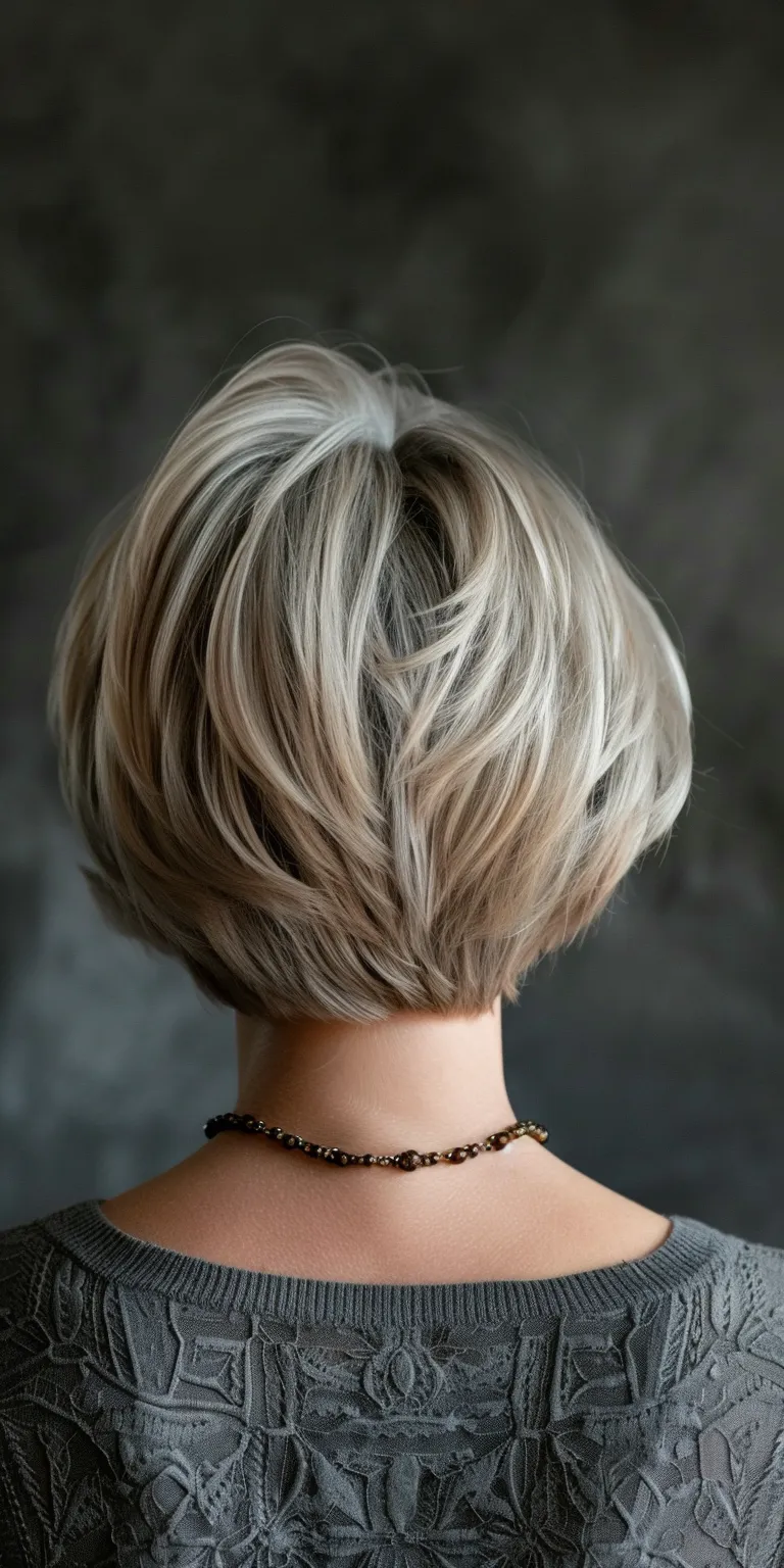 haircuts for fine hair Asymmetric cut, Pixie Bob Layered hair, Short brush cut