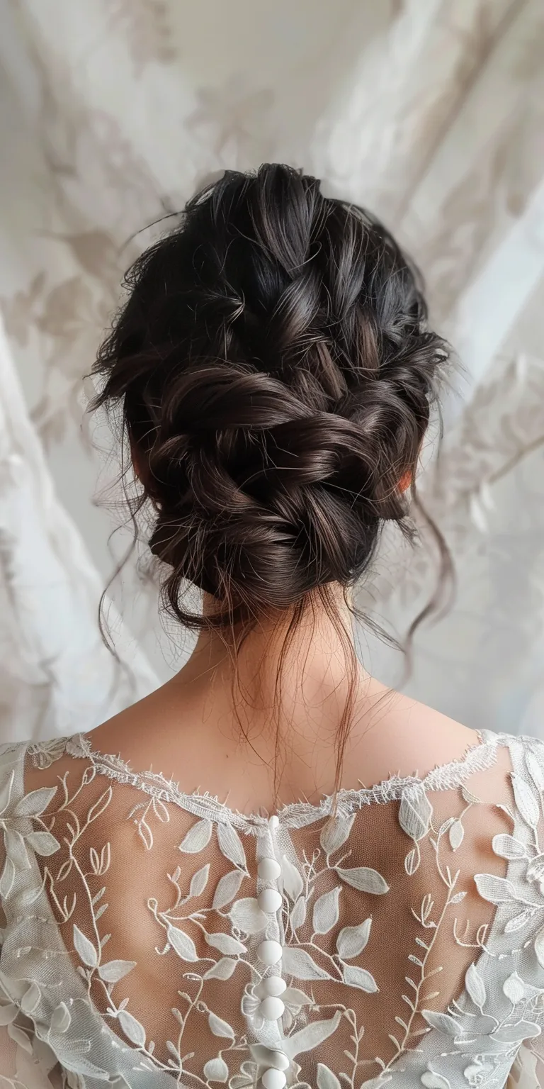 indian hair styles Updo, Waterfall braids, Milkmaid braid, French twist, Chignon