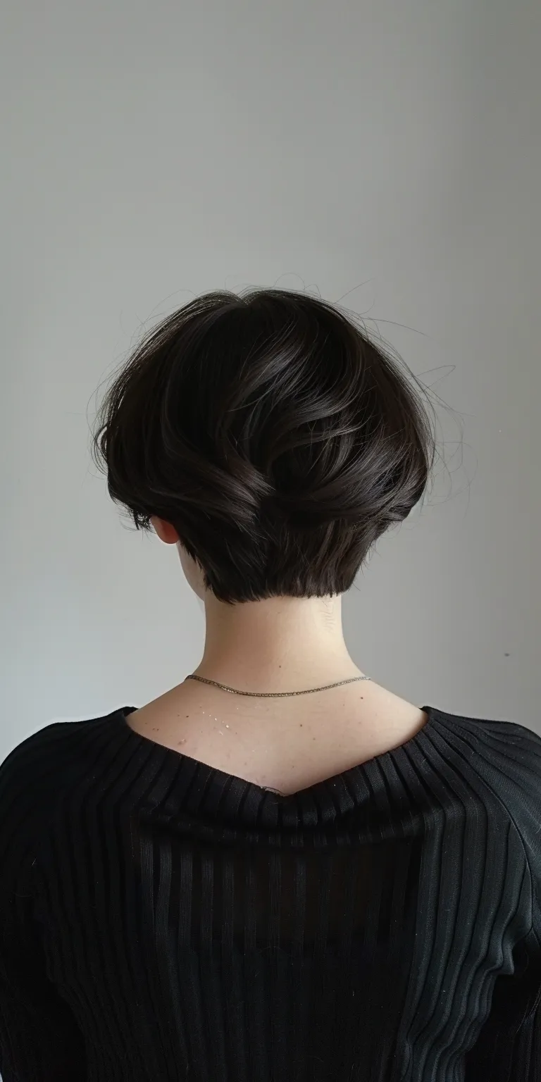 vcut hair style Updo, Chignon, French twist, Asymmetric cut, Milkmaid braid