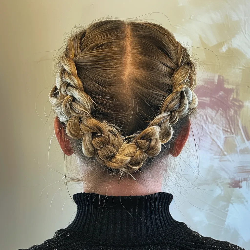 braided hair styles French twist, Milkmaid braid, Updo, Waterfall braids