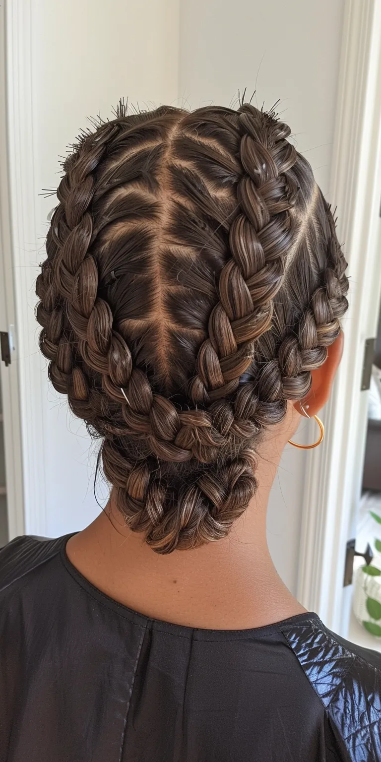 zendaya hairstyles Waterfall braids, French braid, twist, Milkmaid Braid