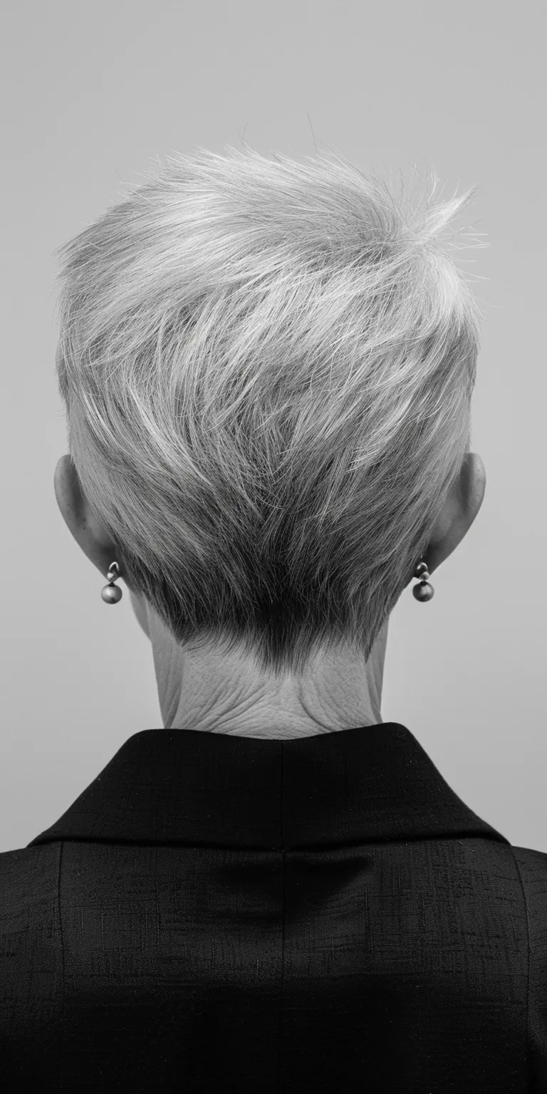 short hairstyles for women over 50 Asymmetric cut, Short brush Pompadour, Tonsure, back and sides