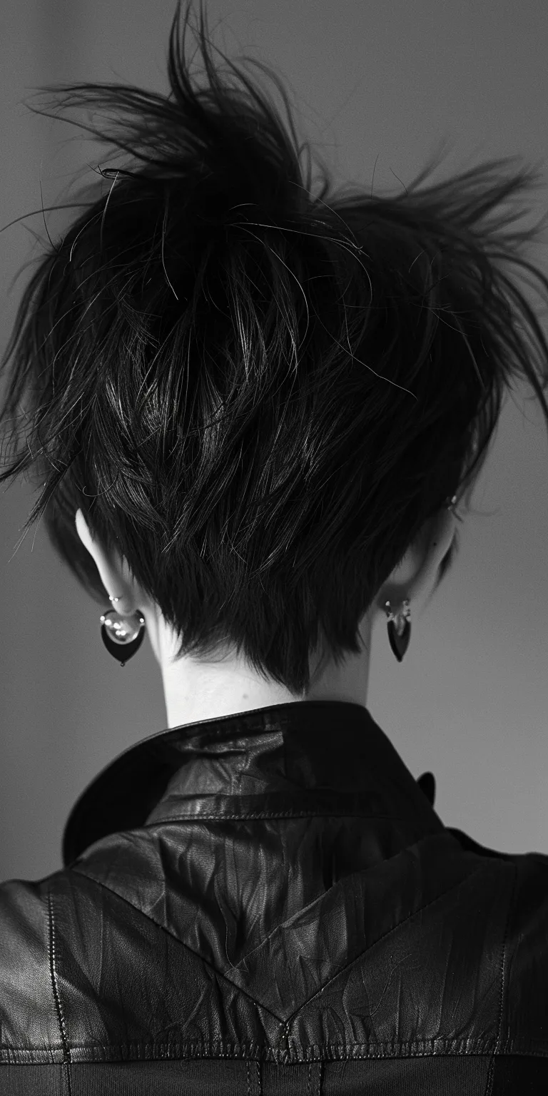 emo hairstyle Asymmetric cut, Chignon, Japanese women's hairstyles, Pixie Butterfly haircut