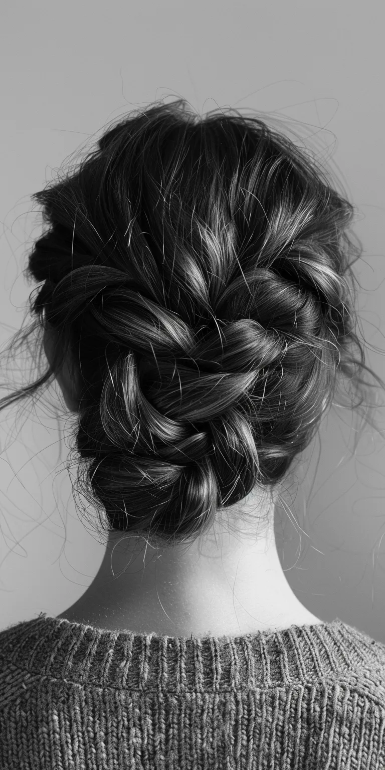 pretty hairstyles French braid, Chignon, Milkmaid Waterfall braids, Braid