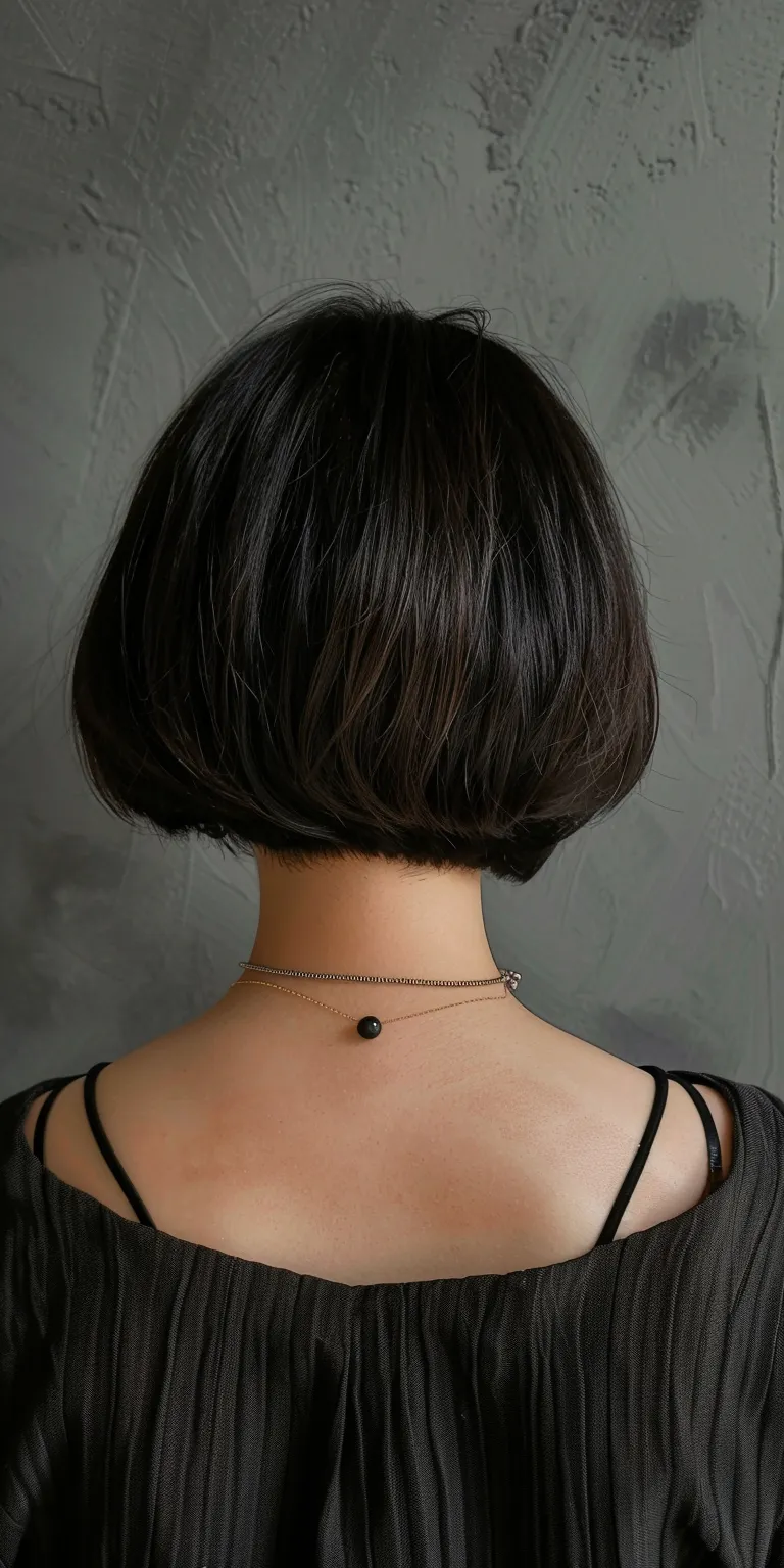 short hairstyles for round faces Asymmetric cut, Butterfly haircut, Bob Japanese women's hairstyles, Pixie cut