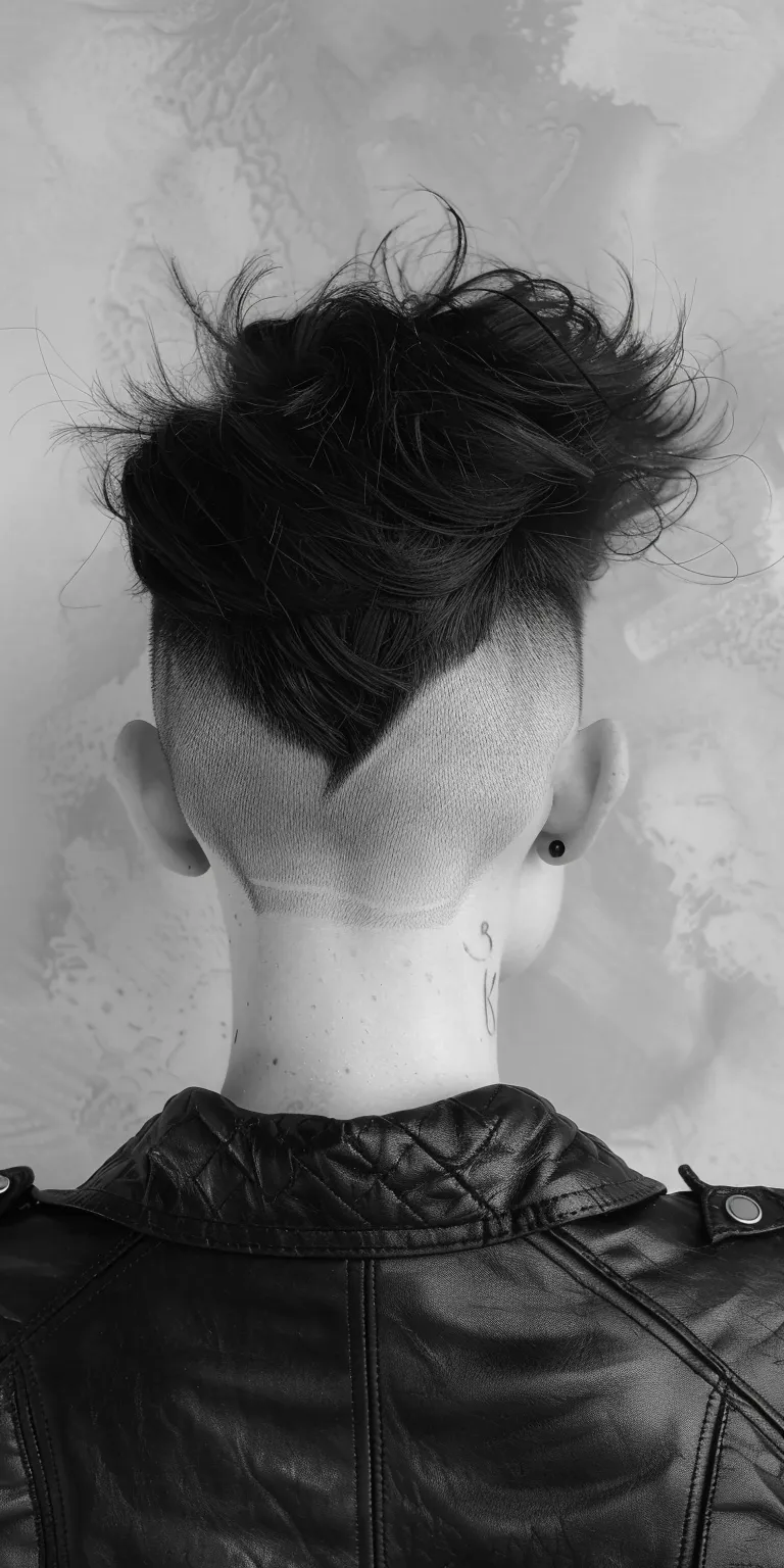 undercut hair styles Butterfly haircut, Pompadour, Mohawk, Asymmetric cut, Tonsure