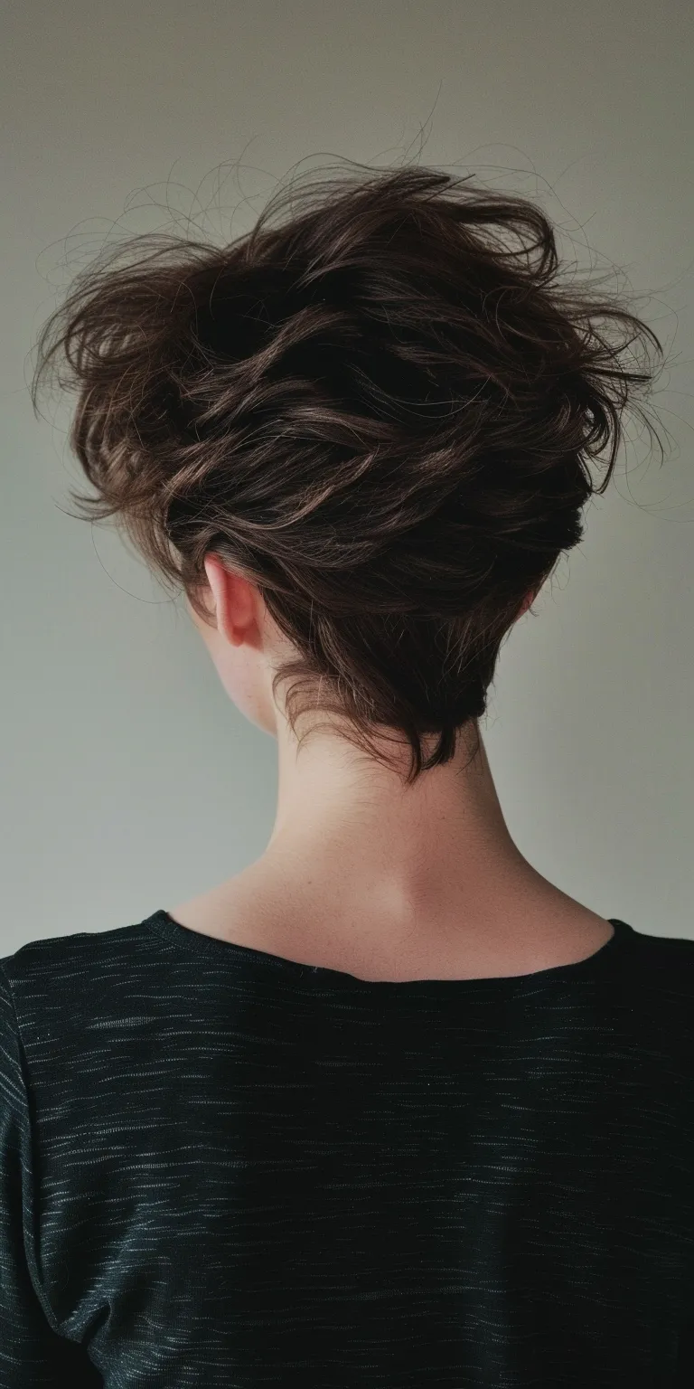 unique hairstyles Asymmetric cut, Chignon, Updo, French twist, Layered hair