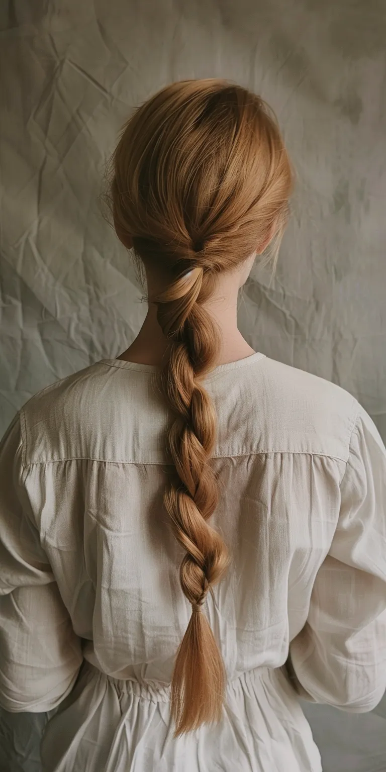 ponytail hairstyles French braid, Braid, Milkmaid Waterfall braids, Boho braids