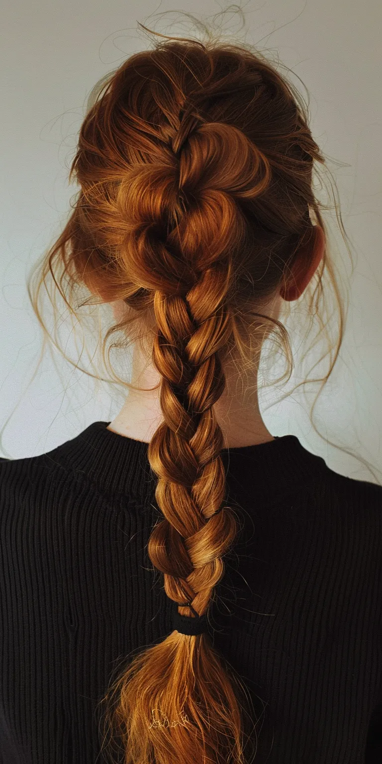 pigtail hairstyles French braid, Braid, Waterfall braids, Milkmaid Boho braids