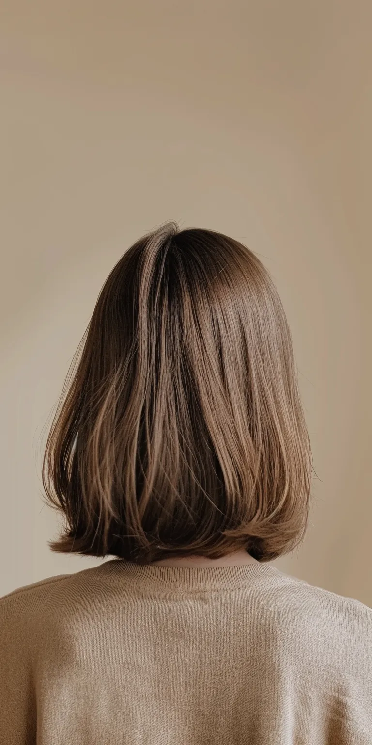 shoulder length haircuts for thin hair Asymmetric cut, Layered hair, Digital perm, Bob Short brush cut