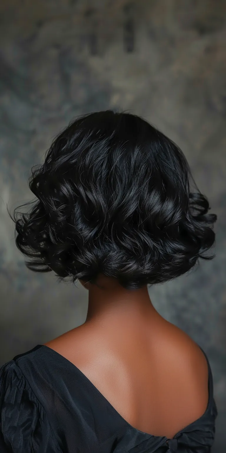 black hair styles Finger wave, Digital perm, Asymmetric cut, Kinky hair, Historical Christian hairstyles