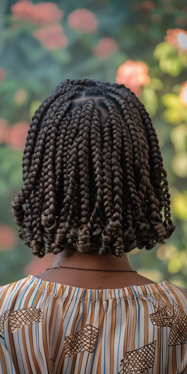 bob braids Hair twists, Crochet braids, Waterfall Stacked bob, Boho