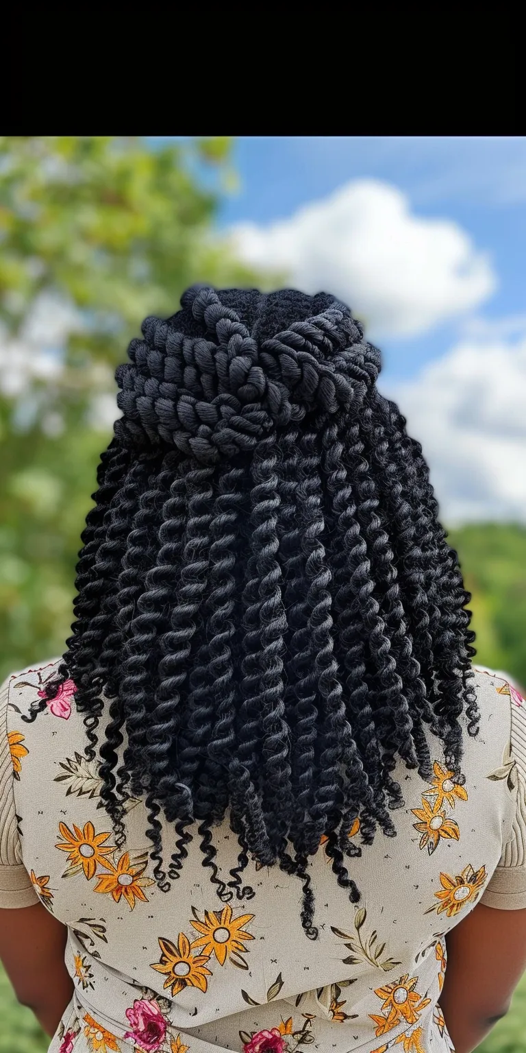 crochet braid Crochet braids, Hair twists, Waterfall Boho French twist