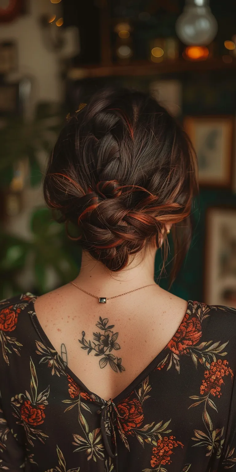 suavecita pomade Updo, Milkmaid braid, Boho braids, Braid, French twist