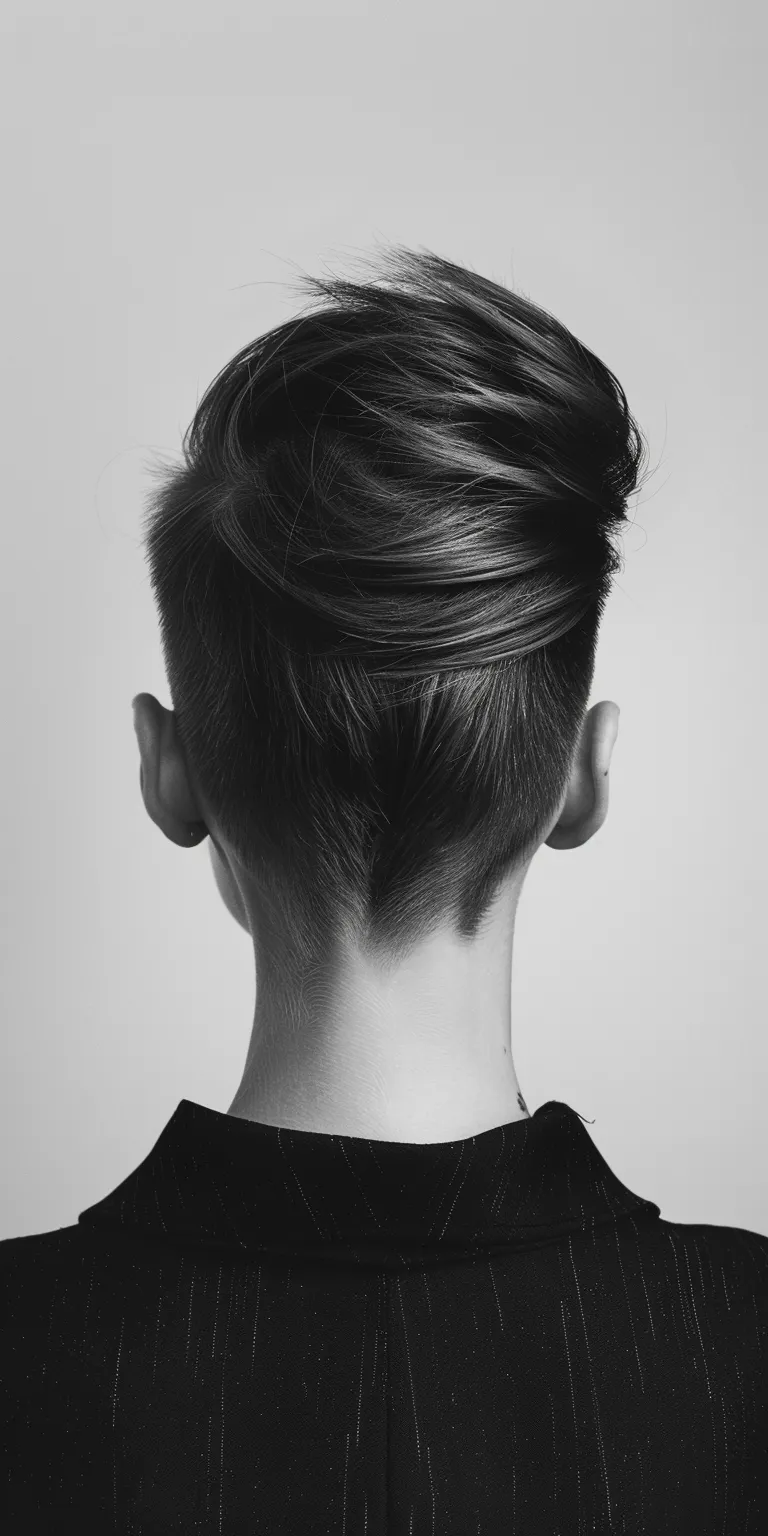 different haircuts Chignon, Asymmetric cut, Updo, Pompadour, French twist