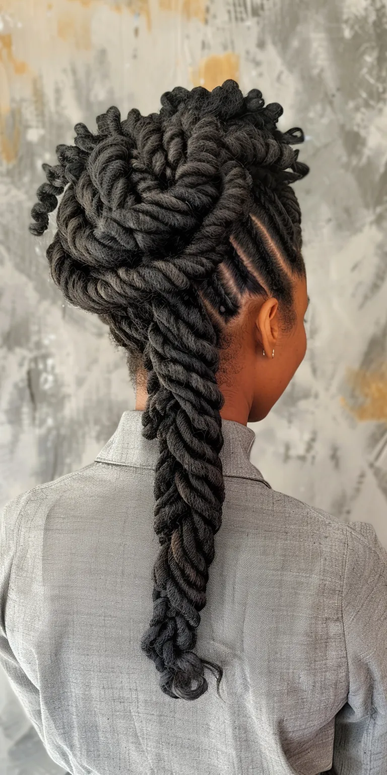 crochet braids hairstyles Waterfall braids, Hair twists, Crochet French twist, Boho